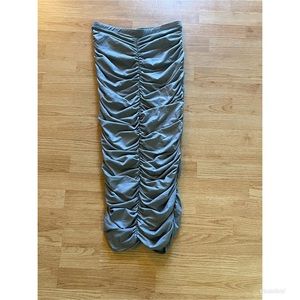 Long ruched skirt